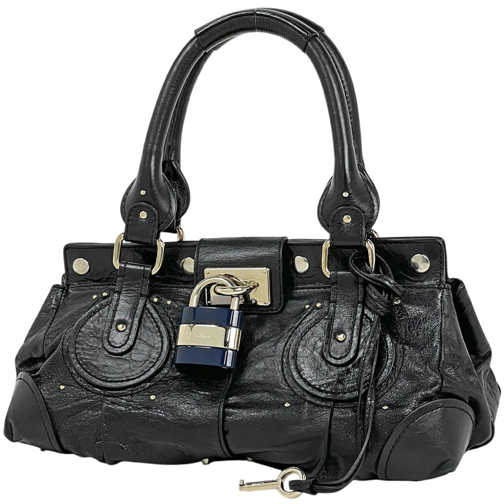 Chloe Paddington Handbag Leather Black